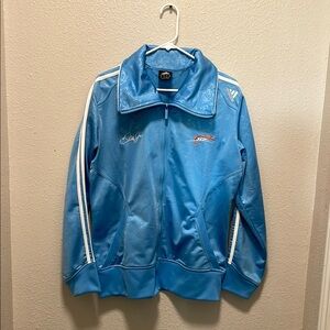 Adidas x Nascar Dale Jr Baby Blue Zip Up Jacket Size XL
